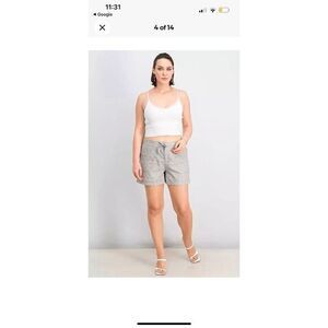 Mountain and Isles Womens Printed Drawstring Basic Shorts Thyme XS